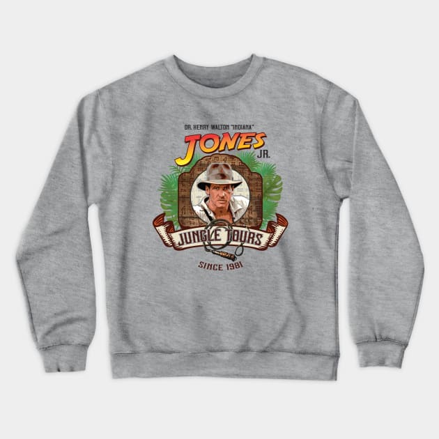 Dr. Jones Jungle Tours Crewneck Sweatshirt by Alema Art